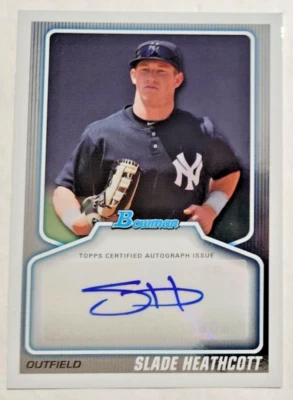 2010 Bowman Auto Draft Picks Slade Heathcott #BPA-SH - Image 1 of 2