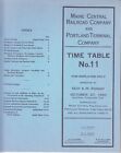1963    Maine Central      Timetable  11         Mint