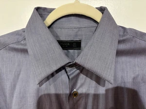 New without Tag $875 Prada Men’s Stretch Cotton Dress Shirt 40/15.75 Medium Grey - Picture 1 of 6