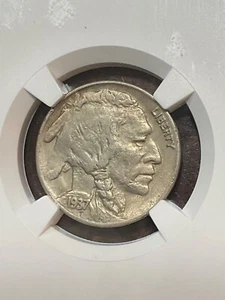 NGC AU50 1937 D THREE LEGGED BUFFALO NICKEL POPULAR 3 LEG ERROR NICE AU - Picture 1 of 3