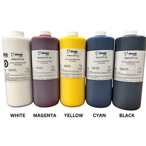 5 liters pack CMYK+W (1000ml each) ink , DTF Professionals Direct to Film Ink - Picture 1 of 1