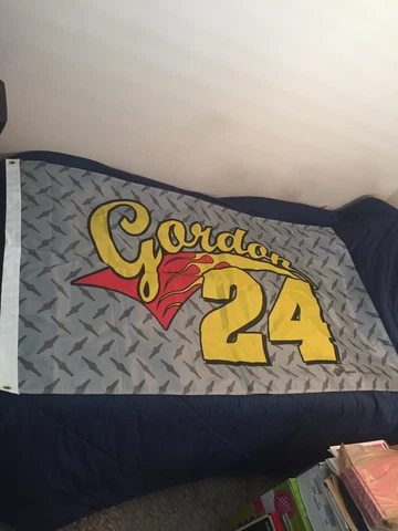 Jeff Gordon #24 Nascar Large Banner 2-Sided Flag Winner’s Circle VTG 35”x61” Cover