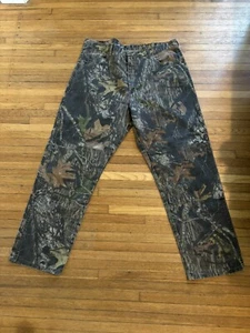 Vintage Camo Pants Jeans Denim Double Knee Wrangler Mossy Oak Y2K  40x32 Mens - Picture 1 of 5