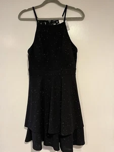 Three Pink Hearts Junior Sparkle Black Dress - Size M - NWT - Picture 1 of 6