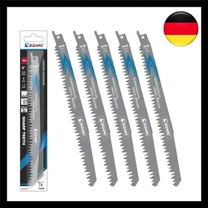 5tlg Säbelsägeblätter Set 225mm Legierter Stahl für Holz, Schnell & Präzise S... - Bild 1 von 2
