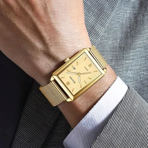 Orologio Uomo Quarzo Acciaio Inox Oro Oro Oro Oro Oro Oro Impermeabile Luminoso Fashio - Foto 1 di 14