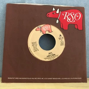 ANDY GIBB Why - 1978 USA 7" vinyl single RSO record 45 Bee Gees - Picture 1 of 1