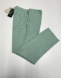 Pantalón elástico Weekend Max Mara para mujer estampado verde cigarrillo talla 12 nuevo con etiquetas - Imagen 1 de 10