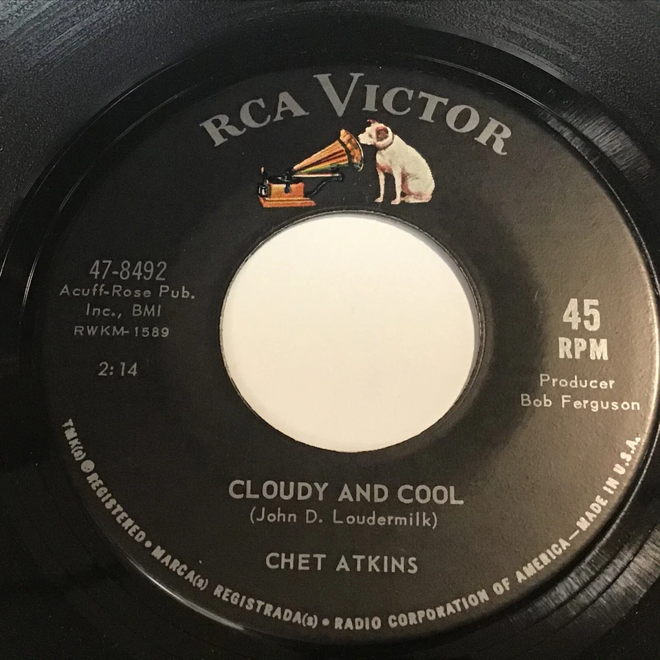 Chet Atkins - Cloudy And Cool / Travelin' 45 - RCA 47-8492 - Image 1 of 1