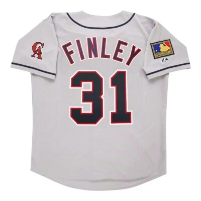 Chuck Finley 1994 California Angels Grey Road Men's Jersey w/ 125th Patch - Image 1 of 4