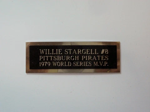 Willie Stargell Nameplate For A Baseball Card Plaque, Ball Cube Or Photo 1" X 3" Cover