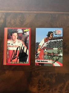 Alan Kulwicki (MAXX ‘92) & Crew Chief Paul Andrews (ProSet ‘92) signed cards - Picture 1 of 2