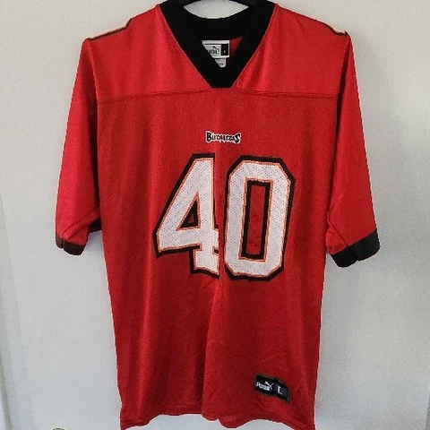 Vintage NFL Tampa Bay Buccaneers Mike Alstott # 40 Football Jersey Men LARGE Cover