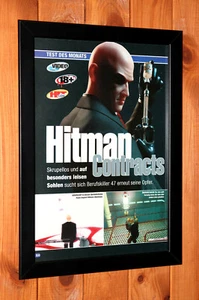 Hitman Contracts PS2 PS3 Xbox Old Rare Small Promo Poster / Ad Page Framed. - Picture 1 of 3