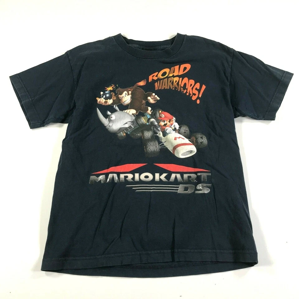 Mario Kart DS Shirt Boys Large Black Nintendo Tag Donkey Kong Video Games 2007 - Image 1 of 4