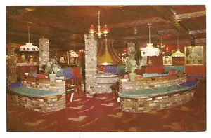 GOLDEN COCK INN San Gabriel CA BAR & WAITING ROOM 1960's Photo Advert Postcard - Picture 1 of 2