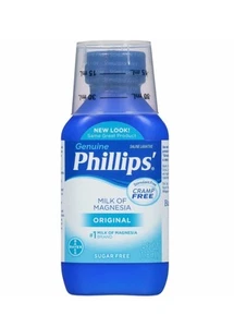 Phillips Milk Of Magnesia Saline Laxative Cramp Free Original 4oz Sugar Free - Picture 1 of 6