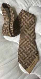 Balenciaga geometrisches Muster Seide Vintage Logo BB und Markenware vorne Krawatte - Bild 1 von 5