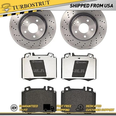 OE 前刹车转子垫套件适用于 2003 - 2006 梅赛德斯 - 奔驰 CL500 S430 S500 — 第 1/4 张图片