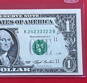 1993 $1 Dollar Bill FRN, ( Dallas K ) UNCIRCULATED BANKNOTE - Picture 1 of 3