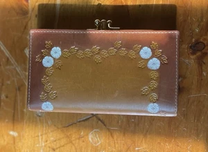 Billetera de cuero artesanal Baronet Fifth Avenue de colección BISS bloqueo dos tonos - Imagen 1 de 13