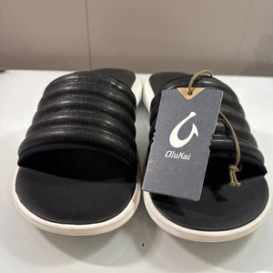 Olukai Komo Sandali Slide Nero Bianco Leggeri Uomo Taglia:11 - Foto 1 di 6