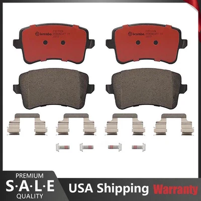 Juego de pastillas de freno de disco cerámicas traseras Brembo con herrajes para Audi Q5 S4 S5 SQ5 Brembo Foto 1 de 2