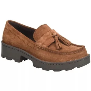 Born Capri BR0050180 Loafer Women's US 9 Rust Suede Tassel Comfort Shoes RHS5585 - Picture 1 of 12