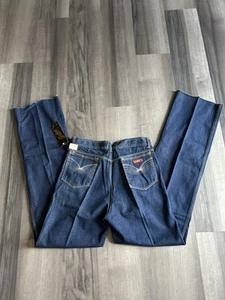 Pantalones de mezclilla vintage nuevos con etiquetas stock muerto graffiti Sunburst cintura 34 (32 reales) sin dobladillo - Imagen 1 de 6