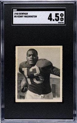 1948 Bowman #8 Kenny Washington Los Angeles Rams ROOKIE RC SGC 4.5 - Image 1 of 2