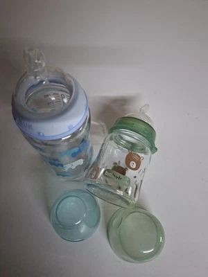 NUK babyflasche Glasflasche vorteil set 1M+ 240ml+1S 120ml - Bild 1 von 4