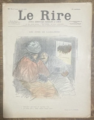Le Rire - April 4, 1896 - Forain Cover / Metivet Back Cover - Image 1 of 4