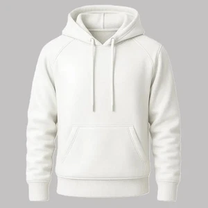 Herren Echt Handarbeit Leder Hoodie Jacke | Weiß Echt Lammleder Leder Kapuze - Bild 1 von 4