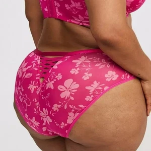 Torrid Höschen 4X Hipster Rosa Blumen Second Skin Mikrofaser Mid Rise CutOut Neu - Bild 1 von 2