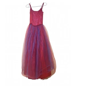 Vintage Jessica McClintock Gunne Sax Ballkleid 80er 90er rosa lila Tüll Gr. 3/4 - Bild 1 von 15