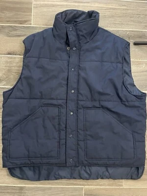 VTG Wear Guard Snap Button Vest Men’s XL Navy Blue With Pockets - Image 1 of 4