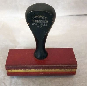 Vintage Rubber Stamp - Queen's Cabinet Shop - Webster, N.C. - - Picture 1 of 8