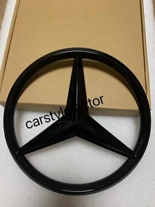 CUBIERTA ESTRELLA PARRILLA DELANTERA Para MERCEDES-BENZ GLC W253 GLE W166 Negro Brillo 206mm - Imagen 1 de 2