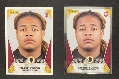 2020 Panini NFL Sticker & Card Base & Silver Chase Young #88 Rookie RC Lot 2 - Image 1 of 4