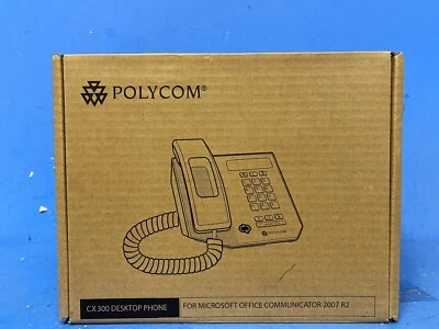NEW POLYCOM CX300 DESKTOP PHONE MICROSOFT 2007 R2 2200-32500-025 - Image 1 of 4