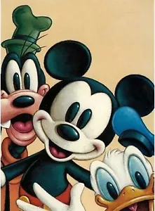 5D Diamond Painting Full Drill 16"x12" Mickey Donald Goofy DIY Number Art Kit - Picture 1 of 8