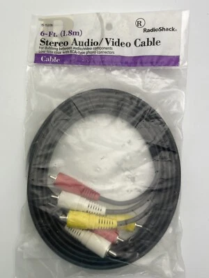 ✅ New RadioShack -6-Foot RCA Stereo Audio Video Cable - Color Coded Plugs - Image 1 of 4
