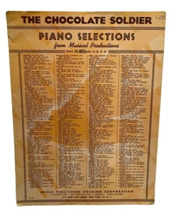 The Chocolate Soldier Piano Selections Vintage Noten Oscar Straus - Bild 1 von 5
