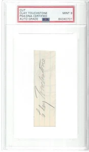 CLAY TOUCHSTONE, 1928-29 BOSTON BRAVES, CUT/3X5, PSA/DNA MINT 9 - Picture 1 of 1
