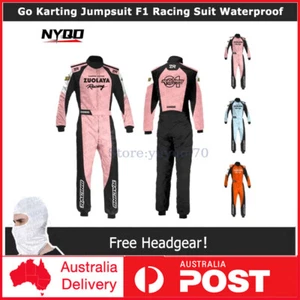 Go Karting Jumpsuit F1 Racing Suit Waterproof Beach Motorcycle Riding Drift Kit - Picture 1 of 16