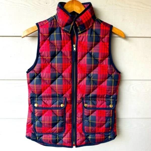 J. Crew gefütterte Weste, Buffalo karierte Weste, Größe XXS, EUC, schwarz und rot kariert. - Bild 1 von 7