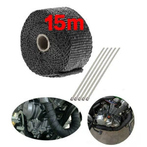15m*25mm Exhaust Pipe Heat Insulation Wrap Tape Motorcycle Muscle Car Vintage AU - Picture 1 of 12