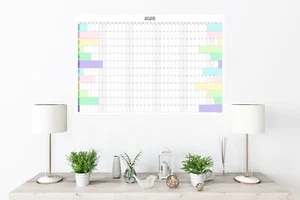 Großer Wandkalender beginnt in jedem Monat, 36" x 24" oder 24" x 16" - Bild 1 von 5