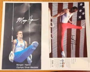 Paul Hamm Morgan Hamm Autographs USA Olympic Gymnastics From Chevron Promo Event - Picture 1 of 4