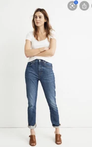 New Madewell The High Rise Slim Boyjean In Size 26 - Picture 1 of 8